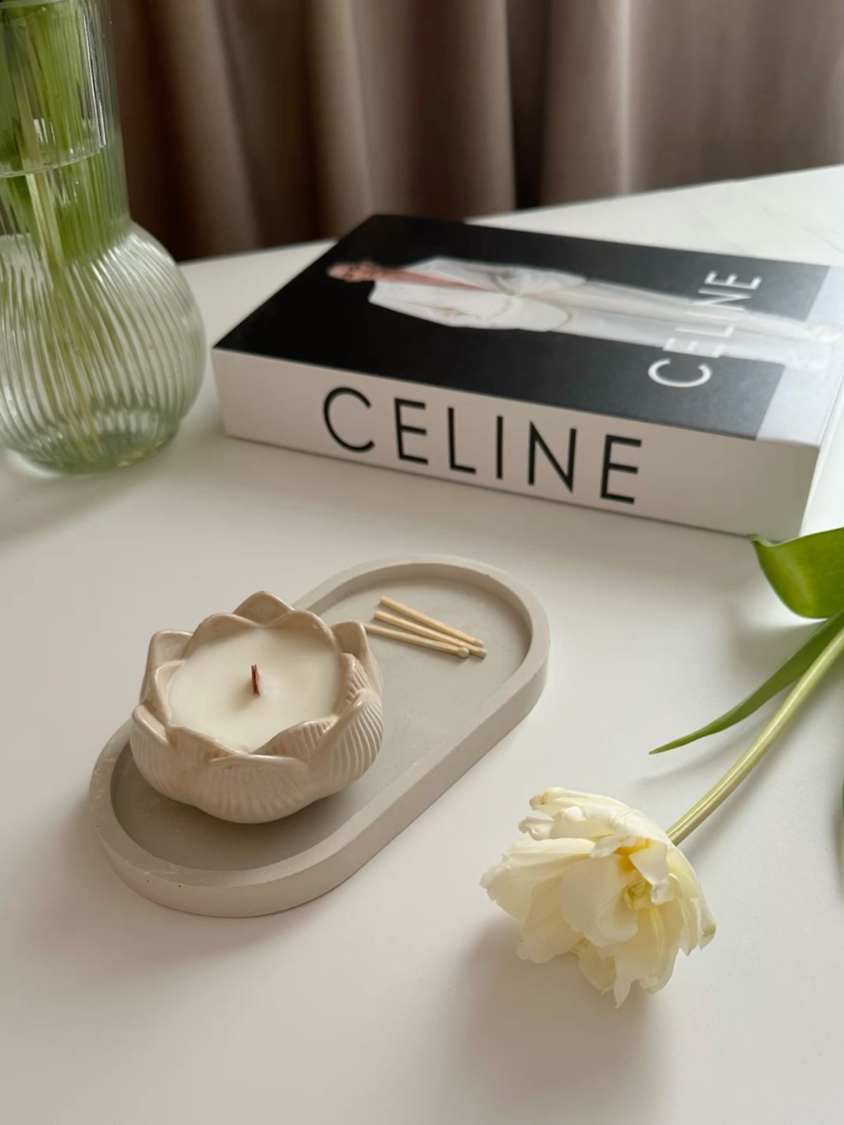 شات شمع گل نیلوفر